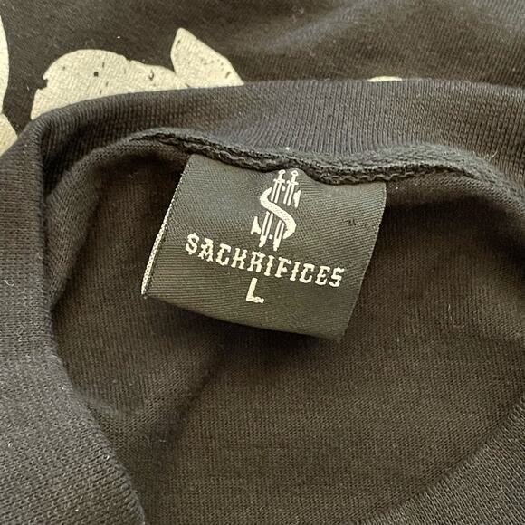 Sackrifices Heaven Calling Enter The Gates Graphic Long Sleeve Shirt Tee Black L - Picture 7 of 13